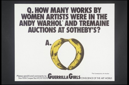 Guerrilla Girls, [no title] 1985-90. © www.guerrillagirls.com. Imagem: cortesia da Tate